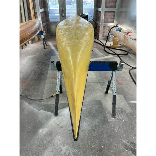 New gel coat on a Kevlar canoe.