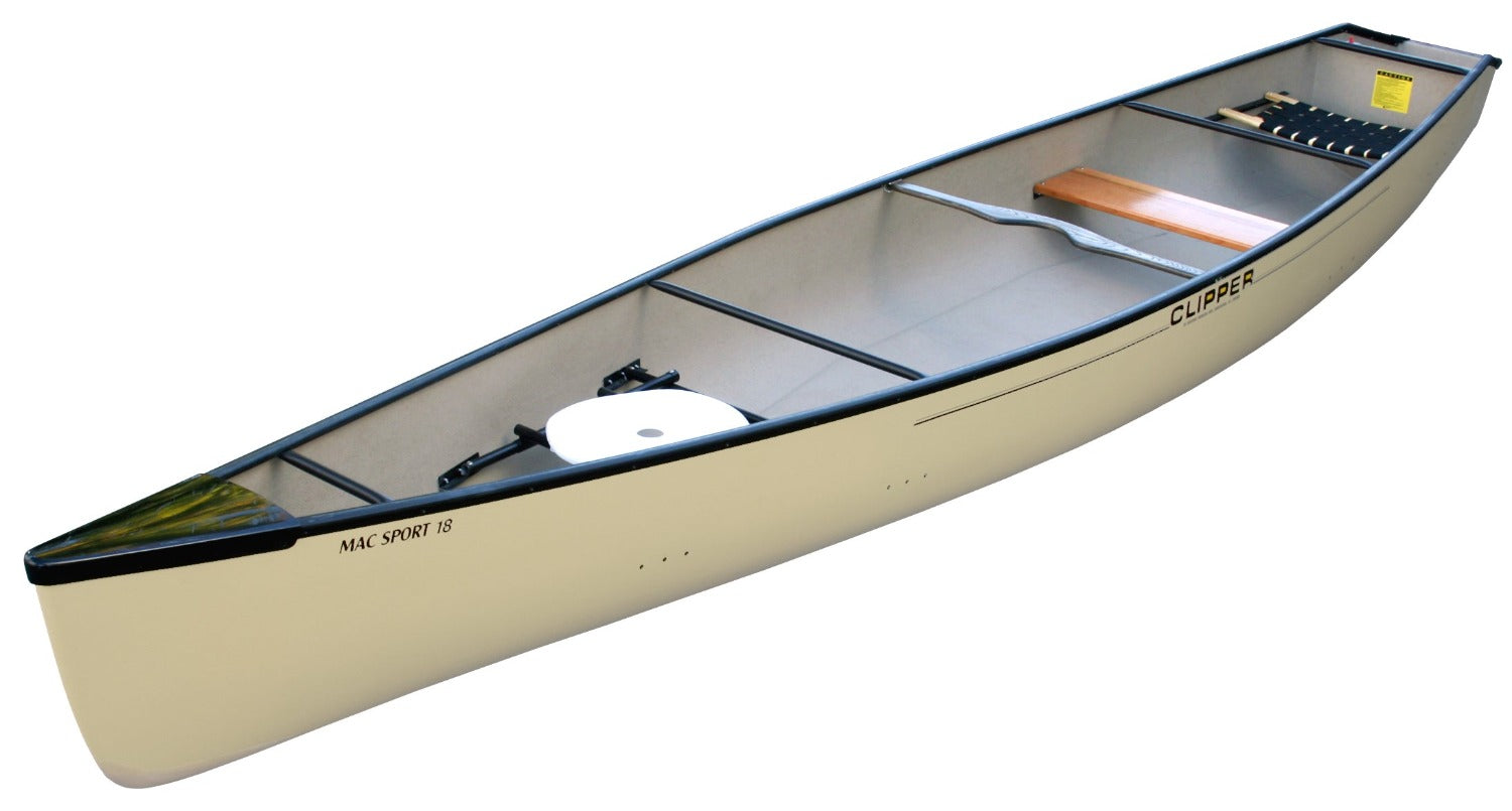 Clipper Canoe MacSport 18 ft Fiberglass Angle Sand