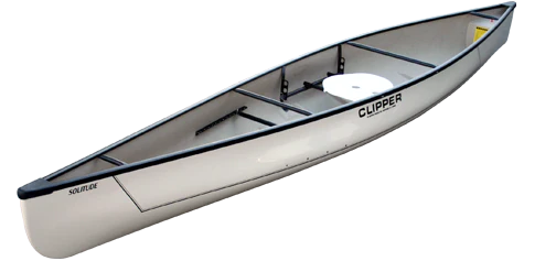 Clipper Canoe Solitude White Fiberglass Solo