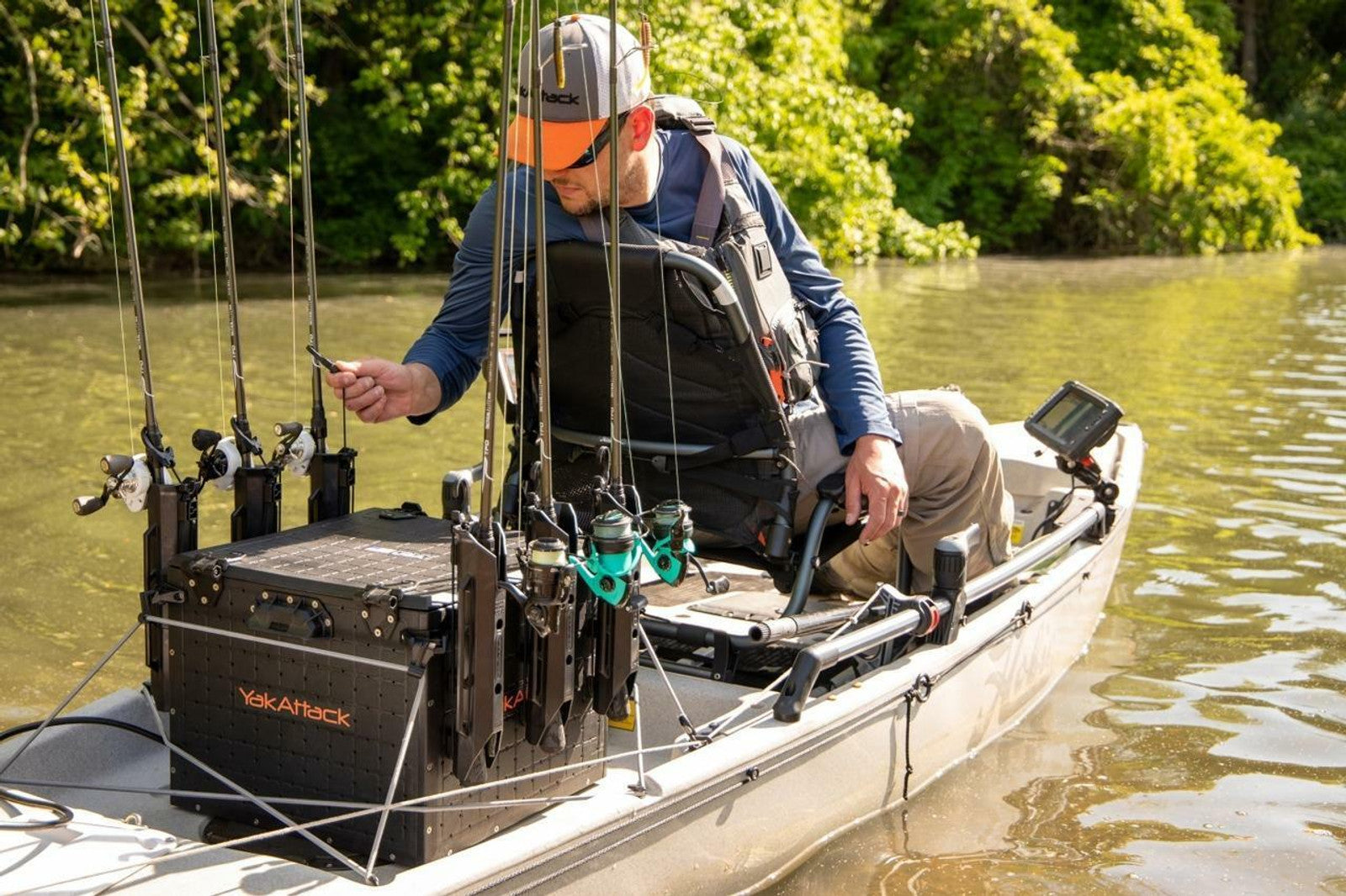 YakAttack® TetherTube Rod Holder with Mounting Hardware - Kayak Fishing Gear