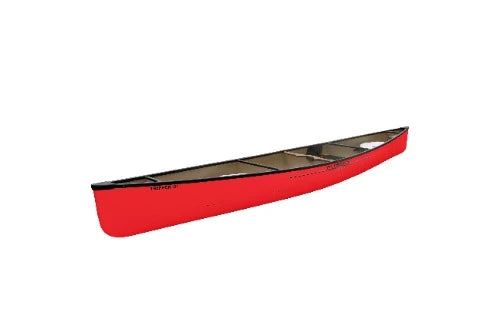 Clipper Canoe Tripper Fiberglass Red Angle