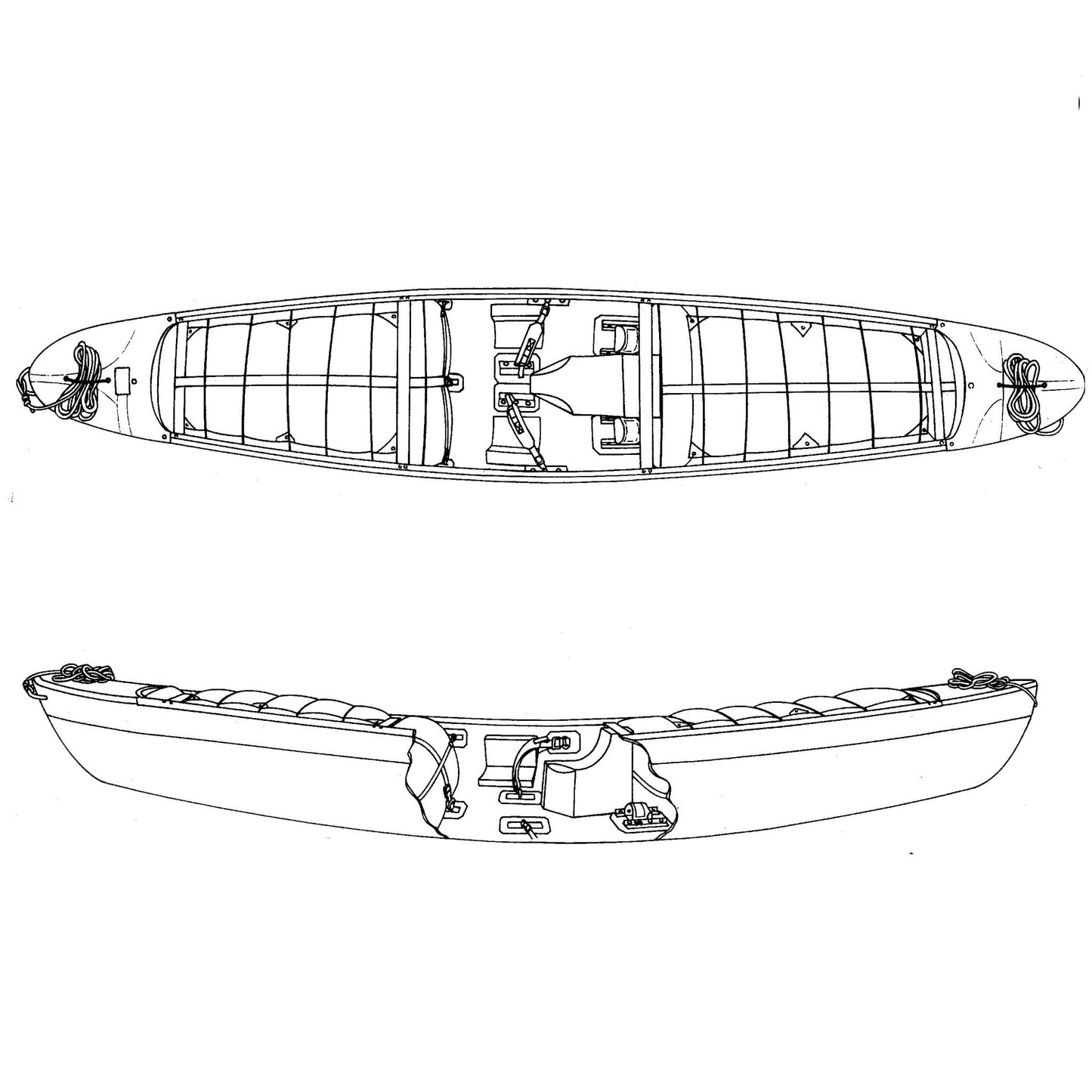 Cross Section Schematic of Whitewater Canoe Setup